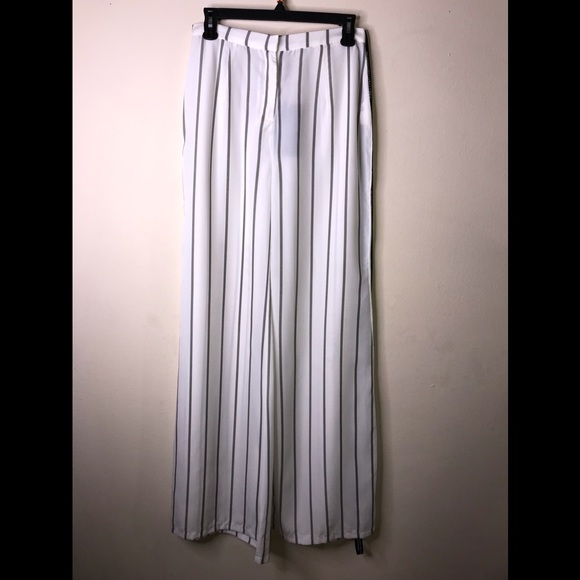 PRETTY LITTLE THING Striped Wide Leg Trousers - Picture 3 of 6